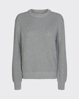 minimum female Mikala G006 Striktrøje Jumper 910M Light Grey Melange