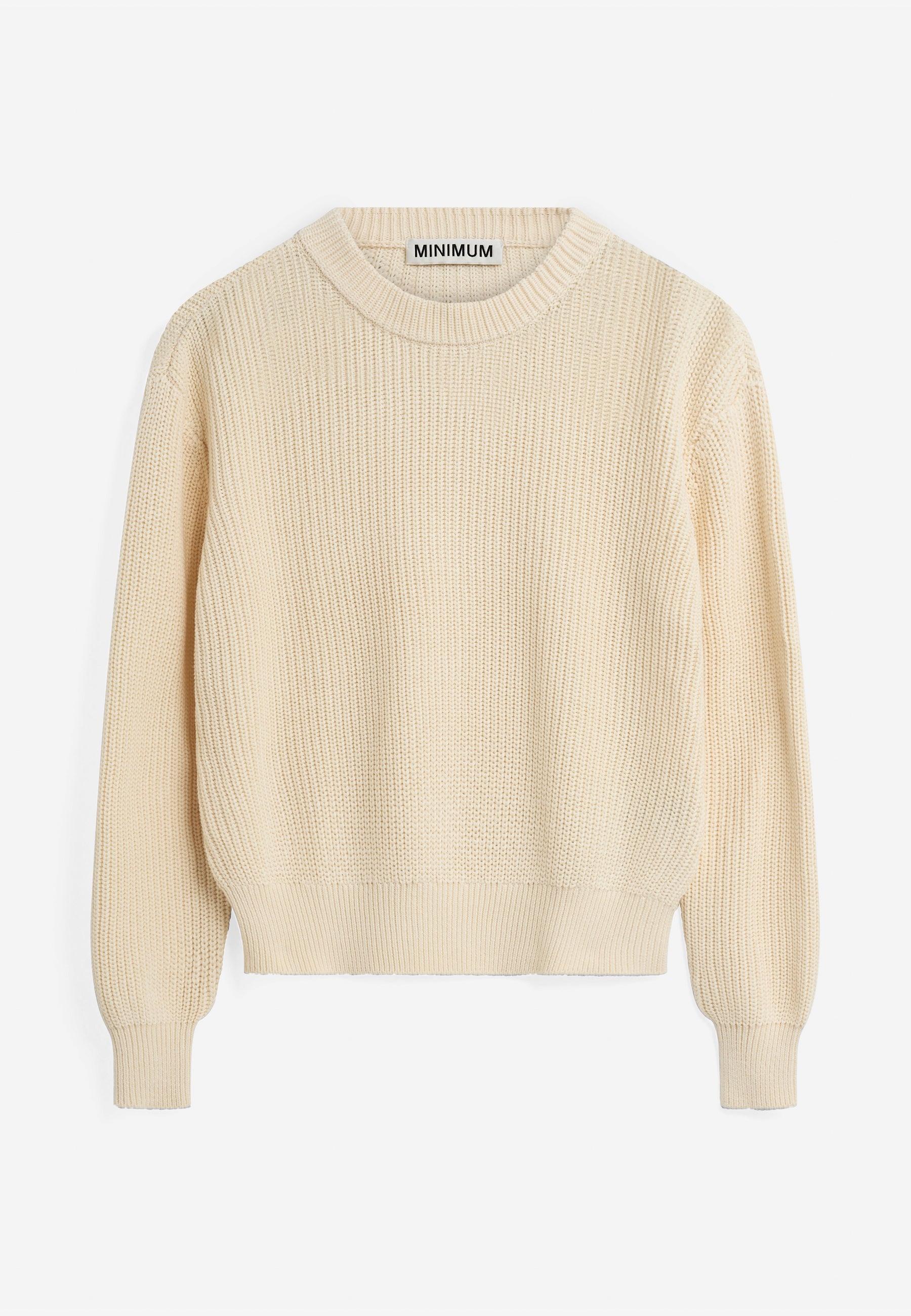 minimum female Mikala striktrøje G006 Jumper 0011 Butter Cream