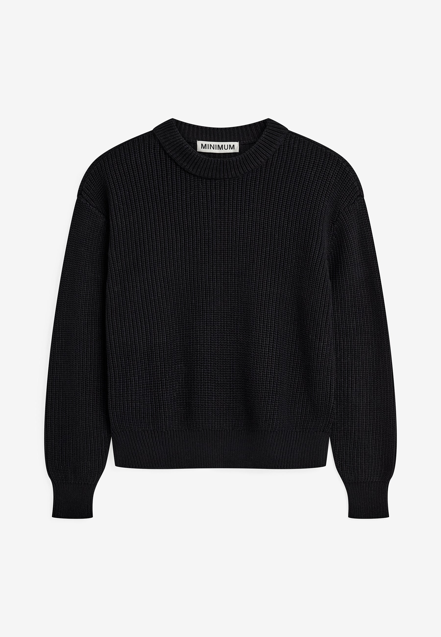 minimum female Mikala striktrøje G006 Jumper 999 Black