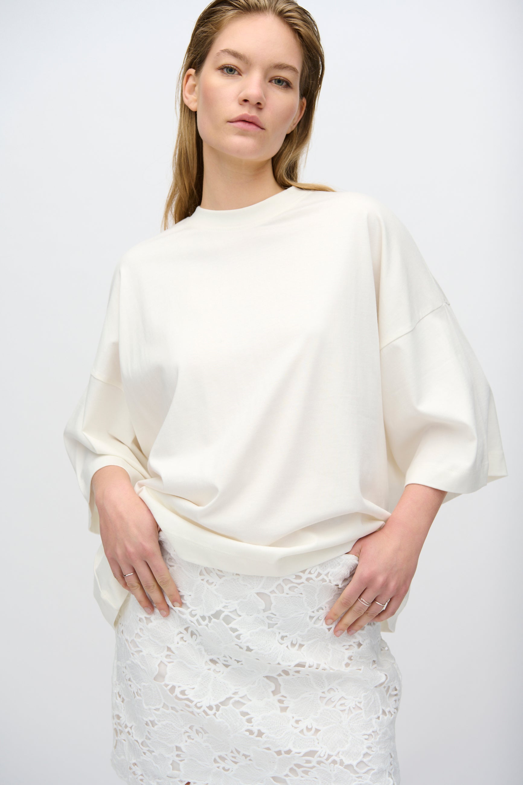 minimum female Mira t-shirt G029 GOTS Short Sleeved T-shirt 0608 Coco Milk