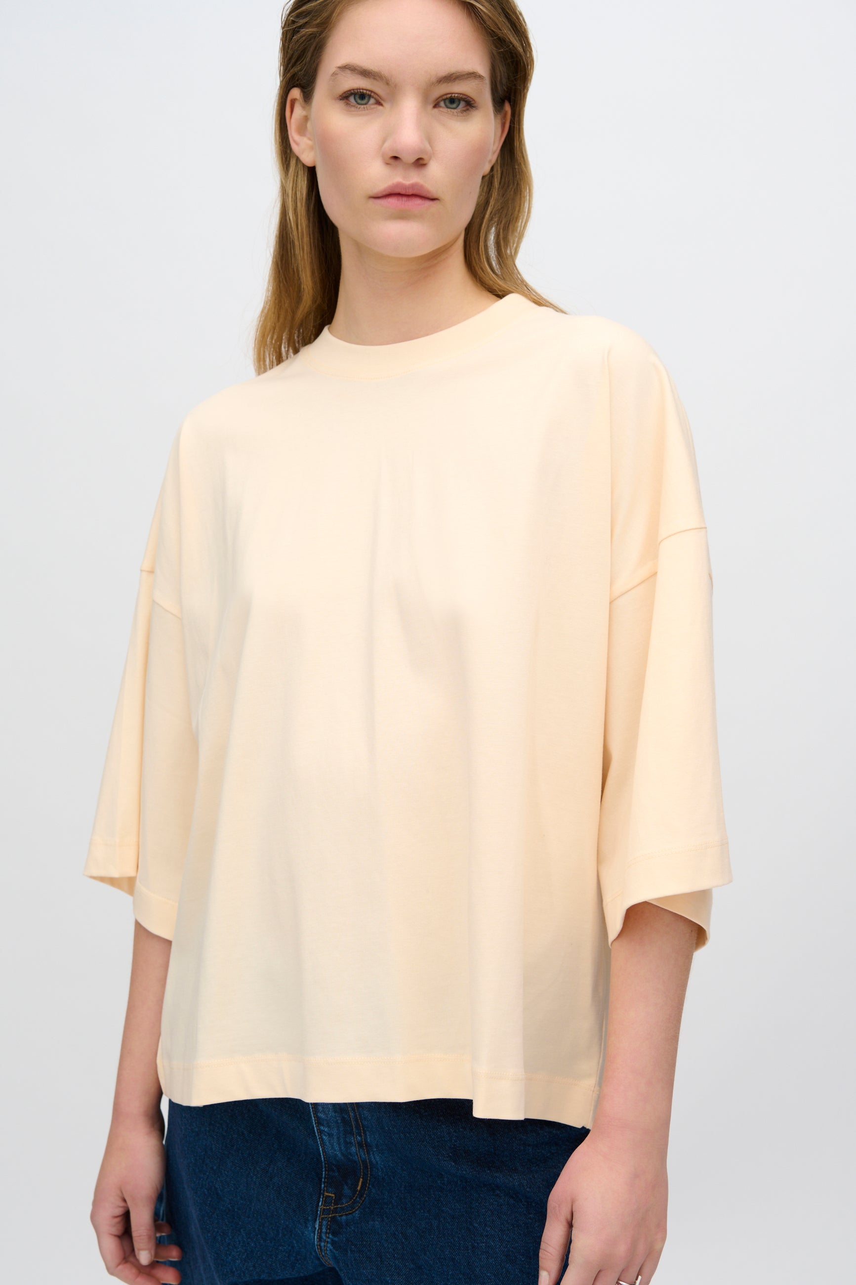 minimum female Mira t-shirt G029 GOTS Short Sleeved T-shirt 1110 Creme De Peche