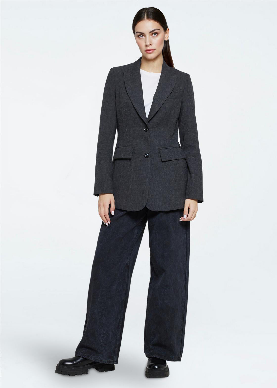 minimum female Monica blazer 4428 Blazer 980M Dark Grey Melange