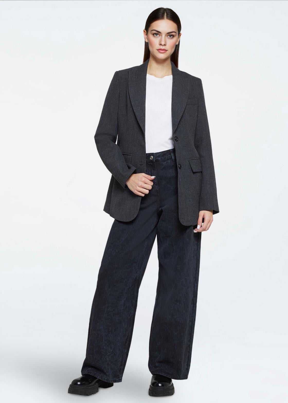 minimum female Monica blazer 4428 Blazer 980M Dark Grey Melange