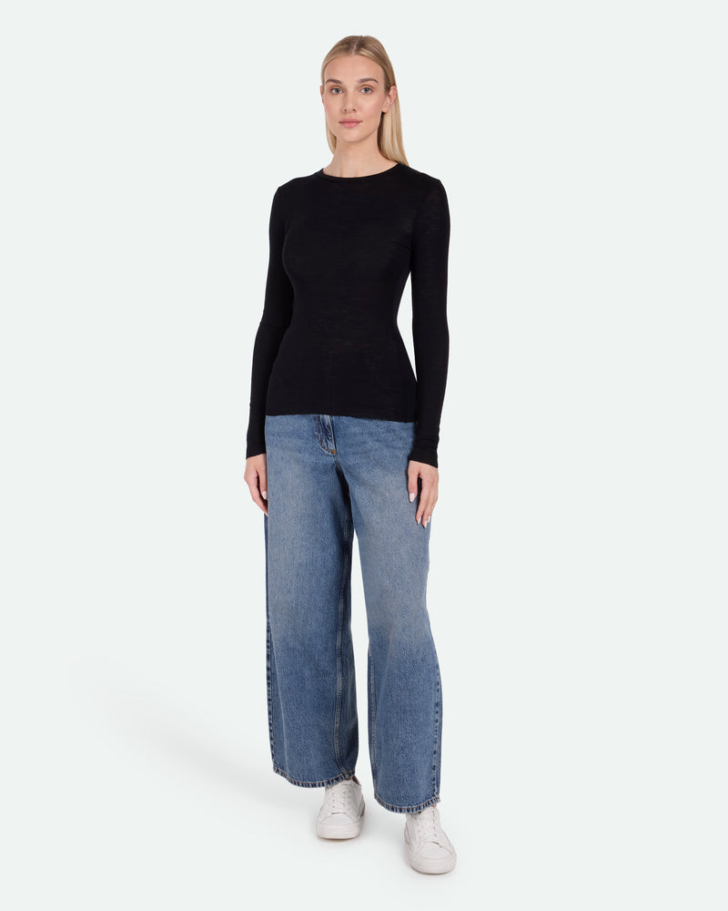 minimum female Natashas langærmet t-shirt 3736 Jumper 999 Black