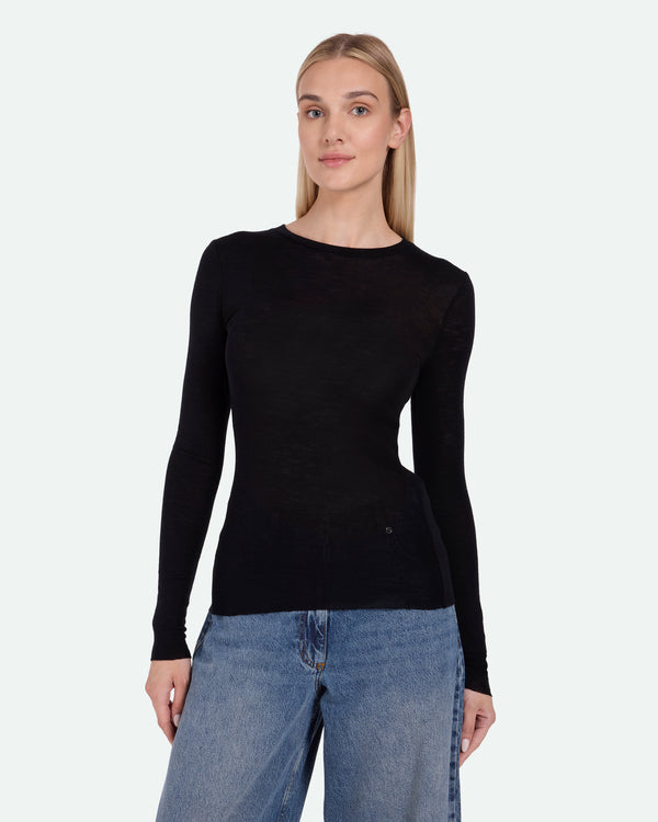 minimum female Natashas langærmet t-shirt 3736 Jumper 999 Black