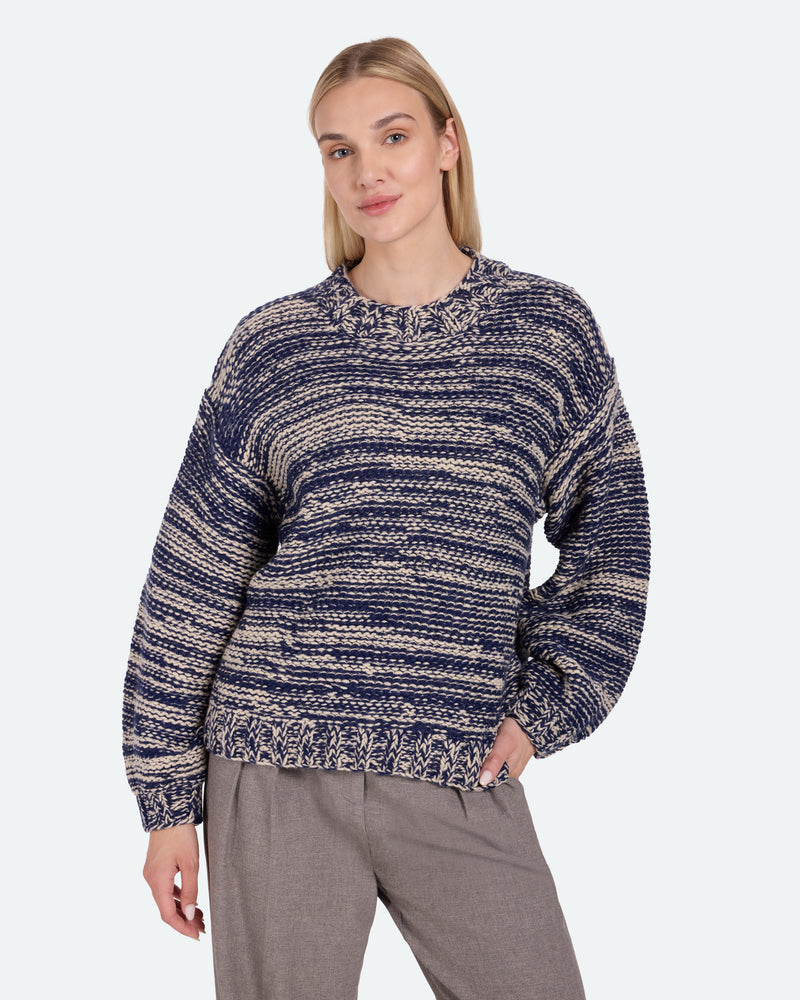 minimum female Neya 3848 Striktrøje Jumper 3933 Medieval Blue