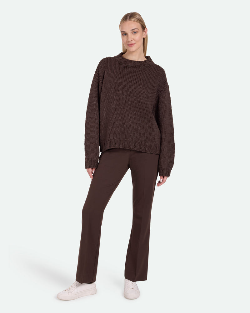 minimum female Neya 9960 Striktrøje Jumper 0313 Hot Fudge