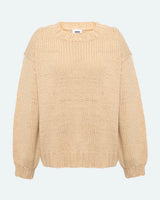 minimum female Neya 9960 Striktrøje Jumper 1105 Brown Rice