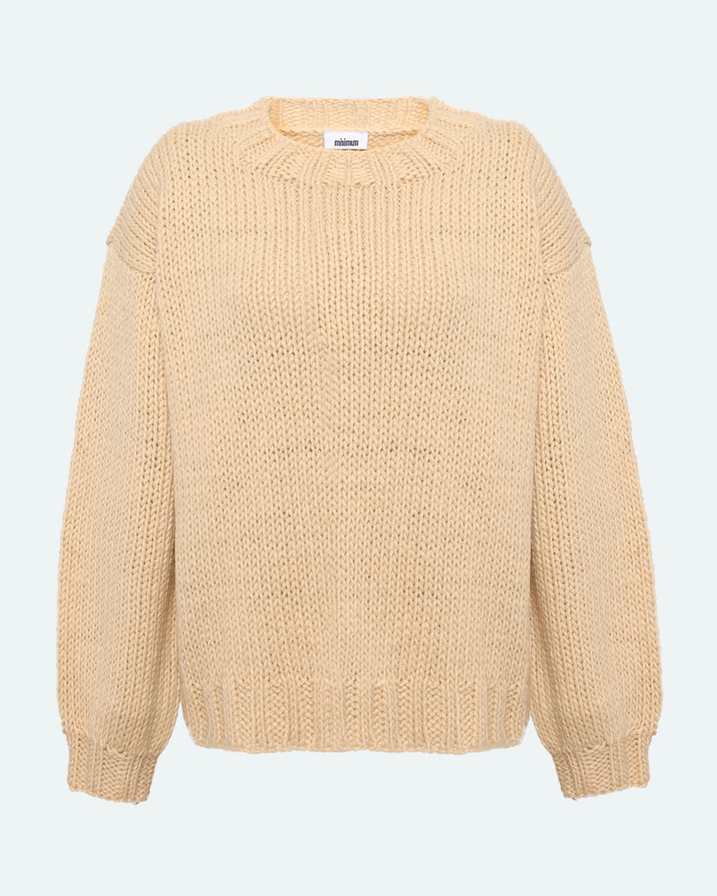 minimum female Neya 9960 Striktrøje Jumper 1105 Brown Rice