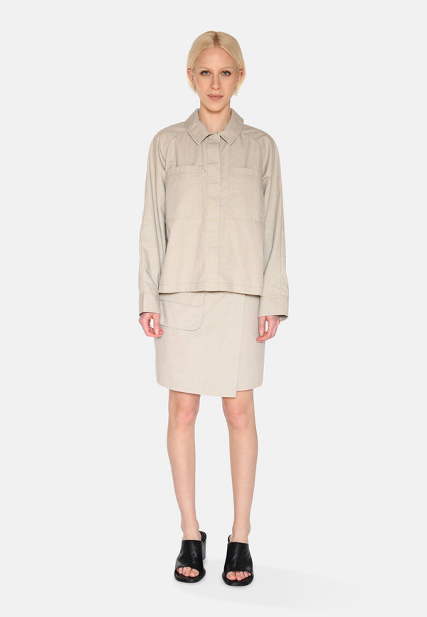 minimum female Olena overskjorte 4140 Overshirt 1105 Brown Rice