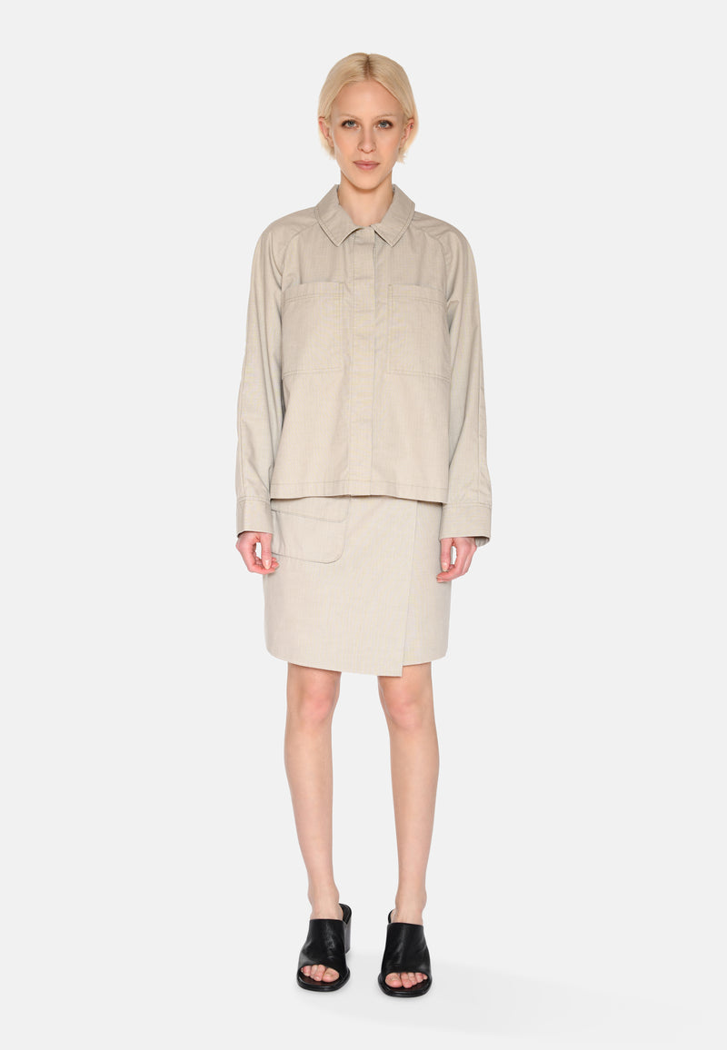 minimum female Olena overskjorte 4140 Overshirt 1105 Brown Rice