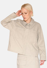 minimum female Olena overskjorte 4140 Overshirt 1105 Brown Rice