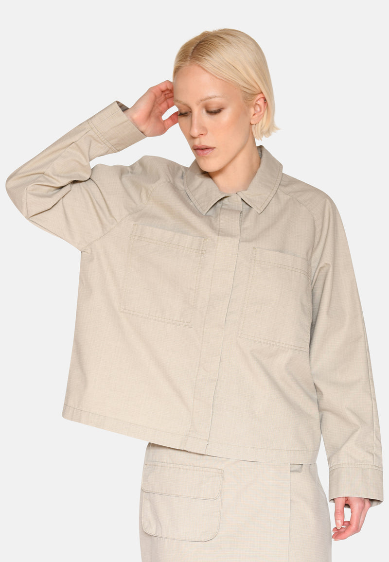 minimum female Olena overskjorte 4140 Overshirt 1105 Brown Rice