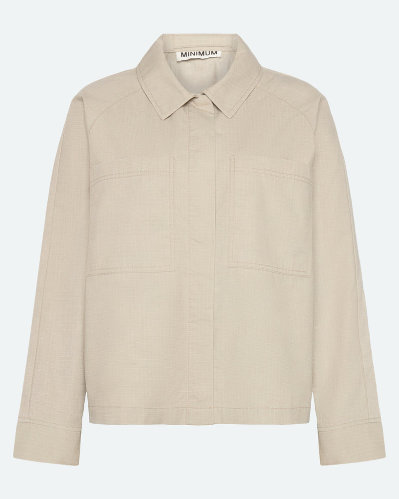 minimum female Olena overskjorte 4140 Overshirt 1105 Brown Rice