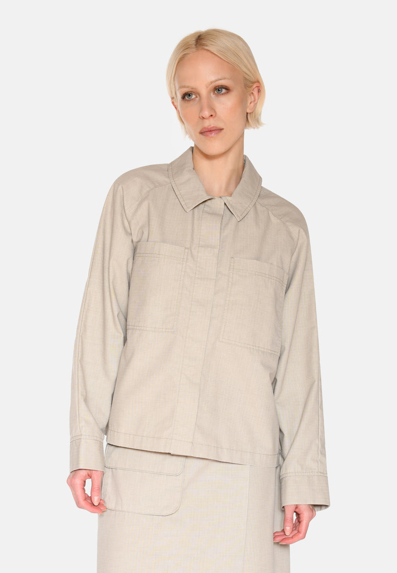 minimum female Olena overskjorte 4140 Overshirt 1105 Brown Rice