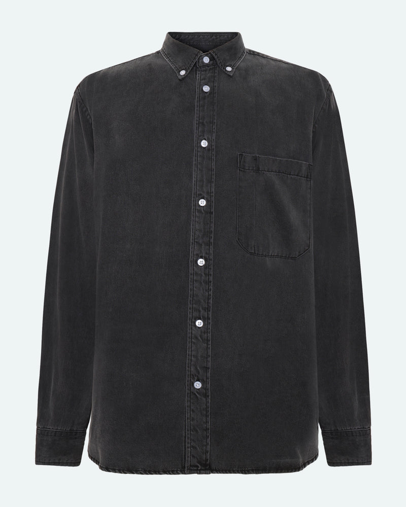 minimum male Pedro langærmet skjorte 3859 Long Sleeved Shirt 999 Black