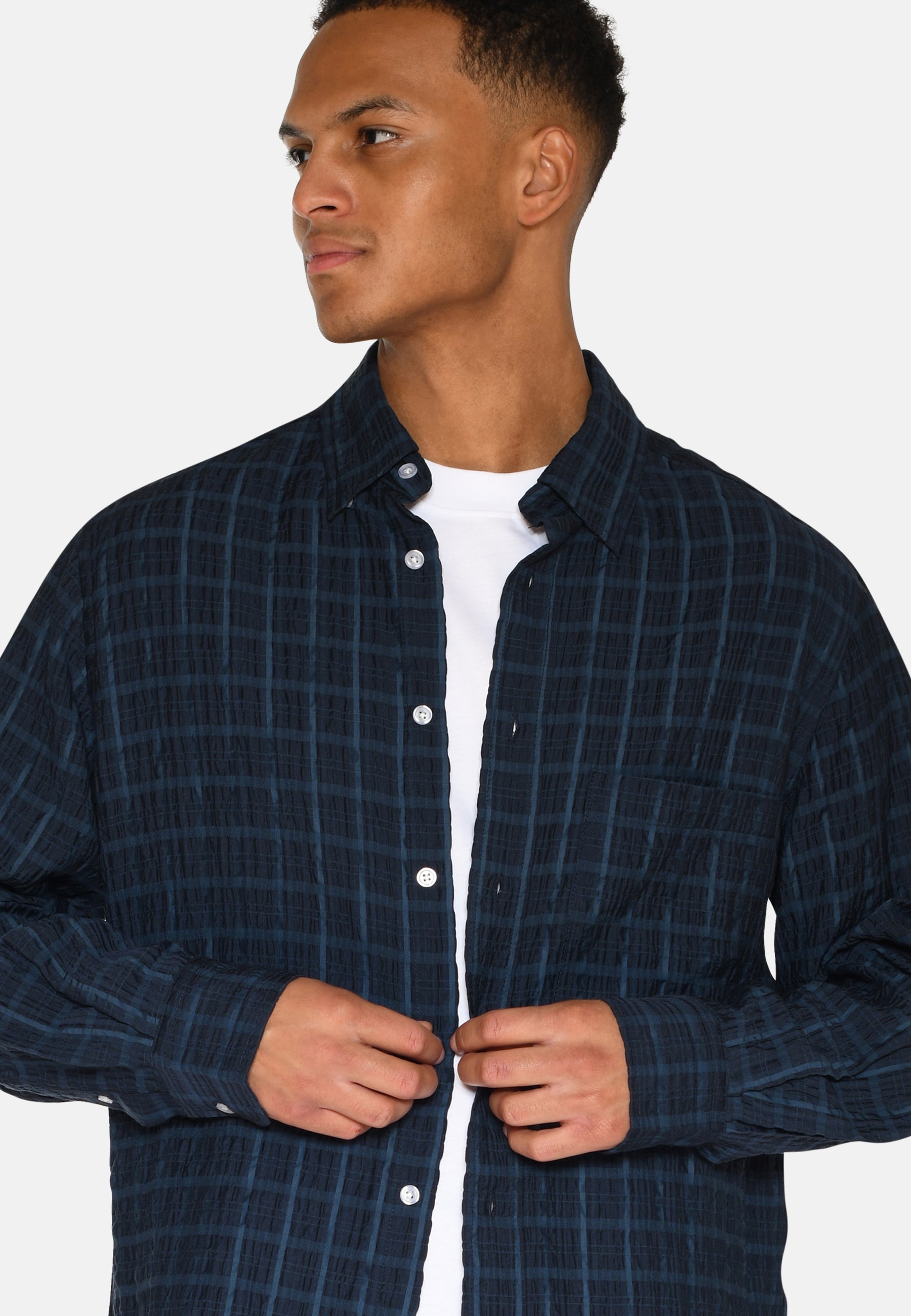minimum male Pedro langærmet rlx skjorte 4141 Long Sleeved Shirt 3922 Sky Captain