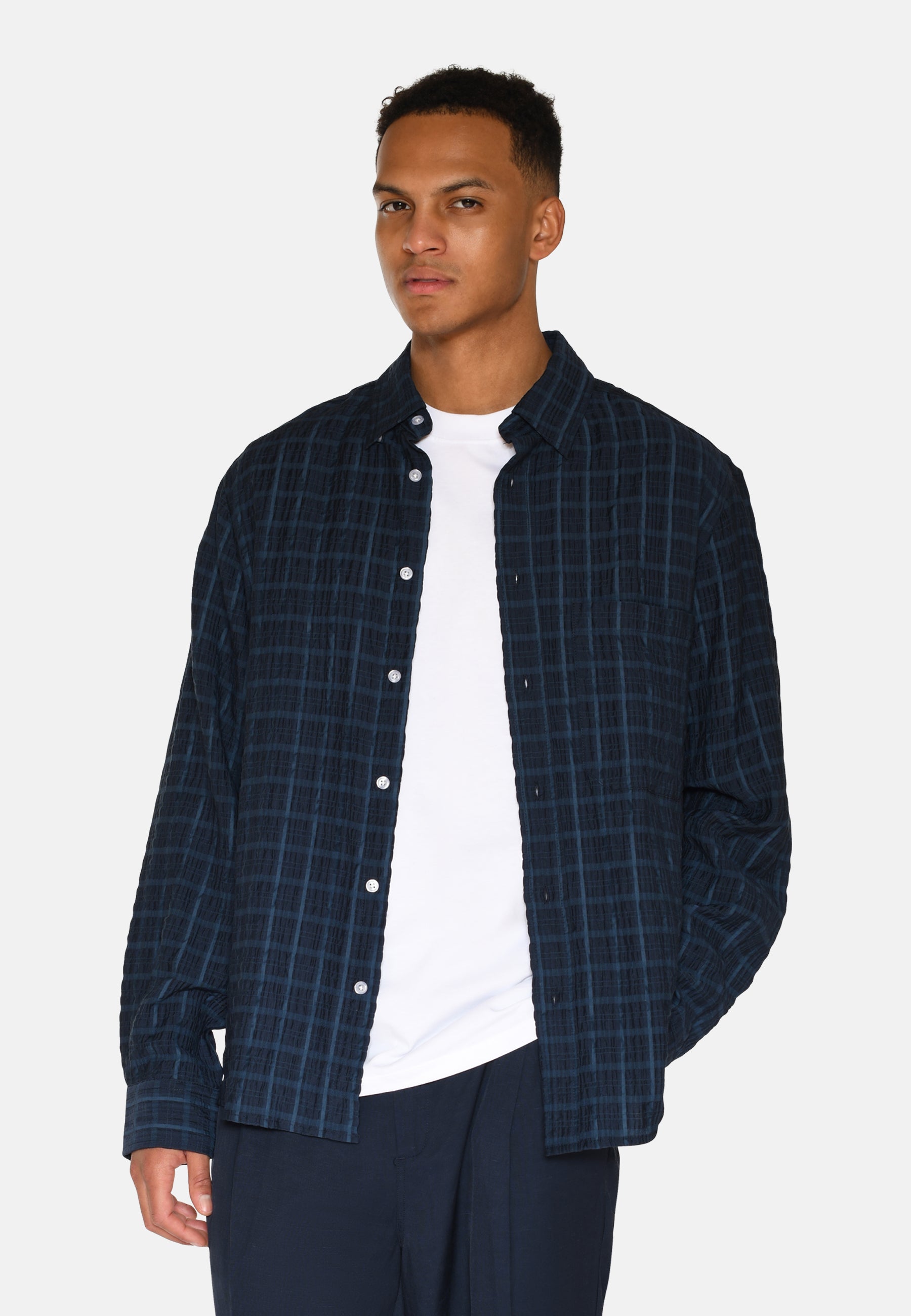 minimum male Pedro langærmet rlx skjorte 4141 Long Sleeved Shirt 3922 Sky Captain
