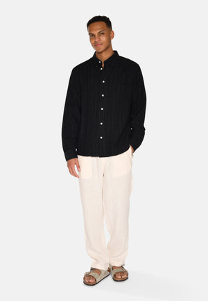 minimum male Pedro langærmet rlx skjorte 4141 Long Sleeved Shirt 999 Black