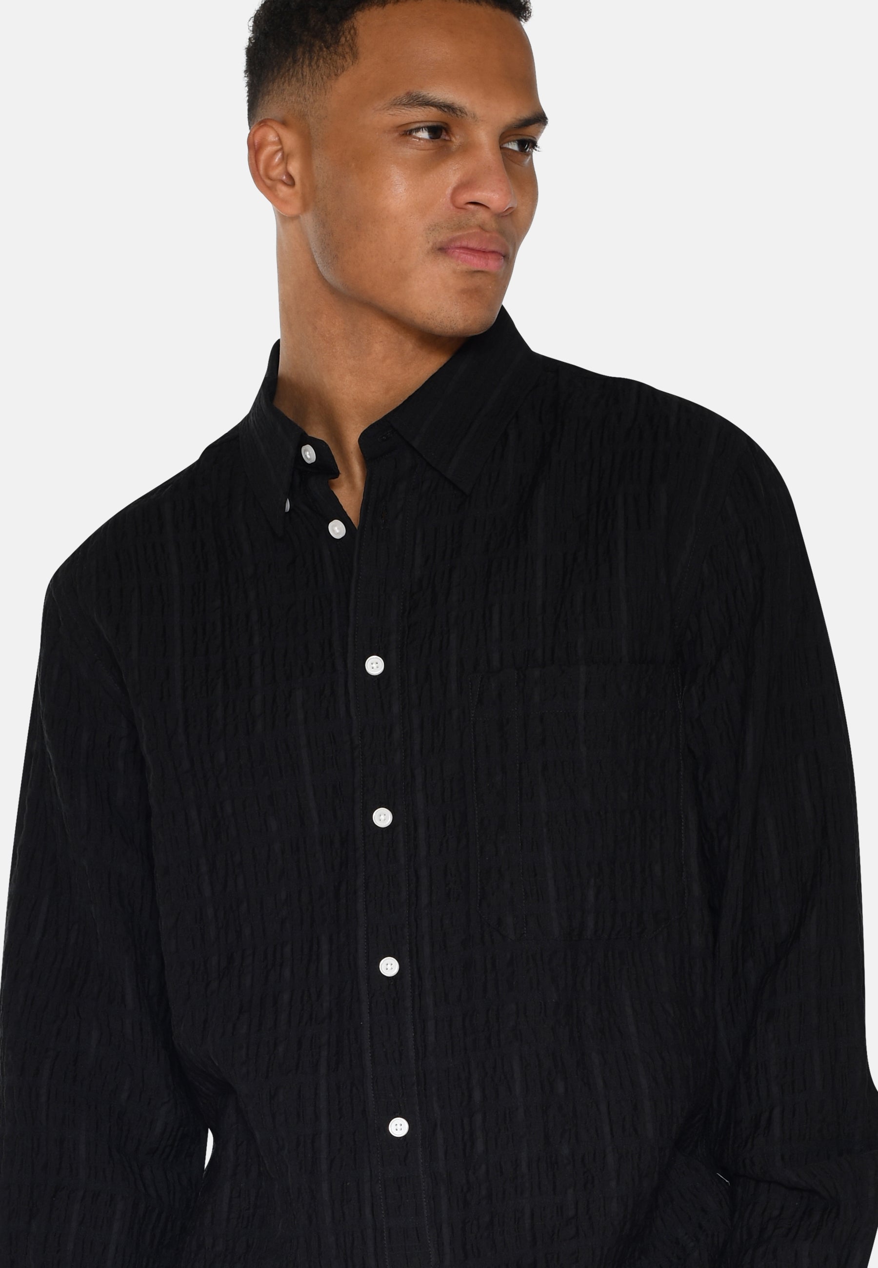 minimum male Pedro langærmet rlx skjorte 4141 Long Sleeved Shirt 999 Black