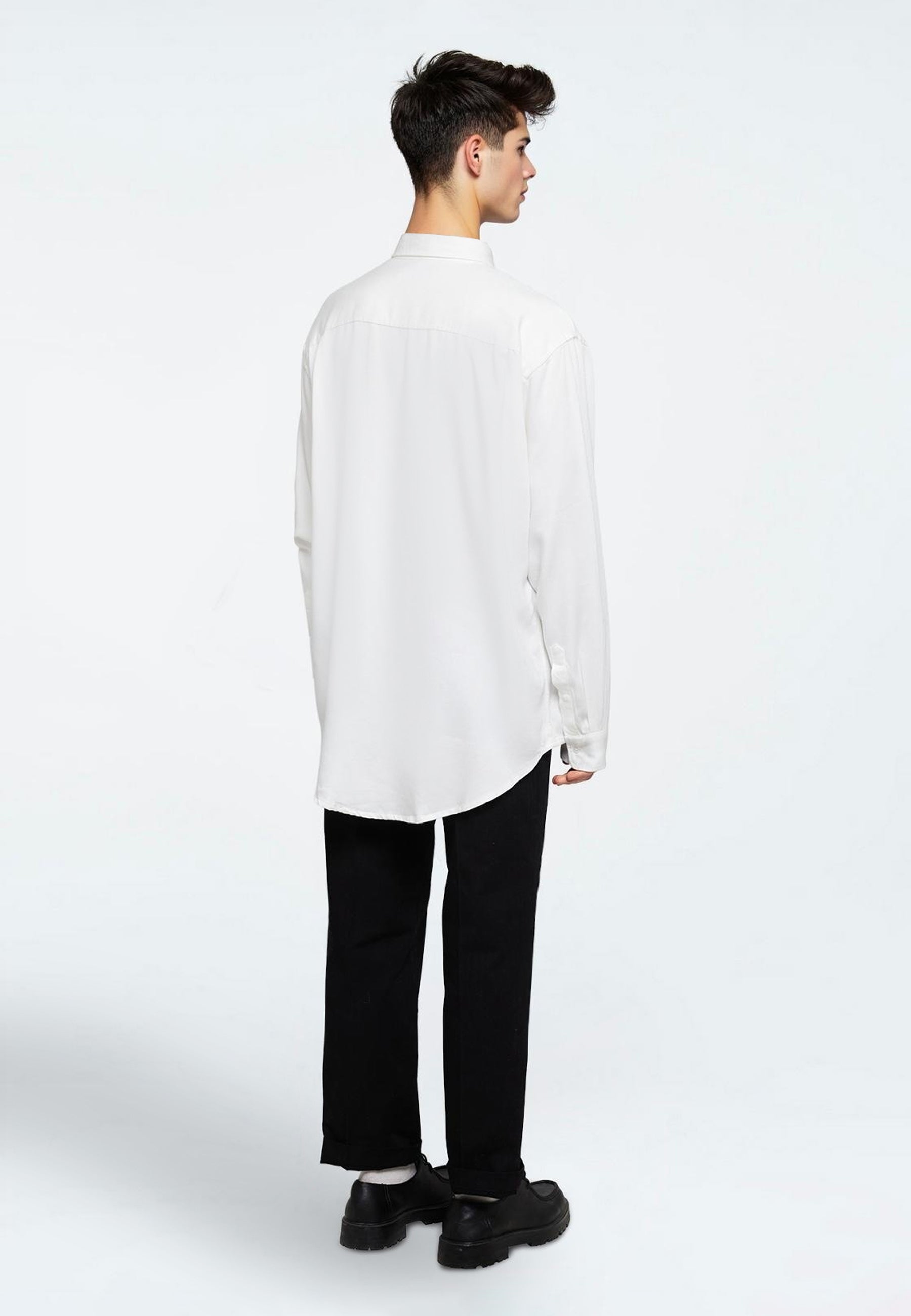 minimum male Pedro langærmet skjorte 3859 Long Sleeved Shirt 4800 Blanc de blanc