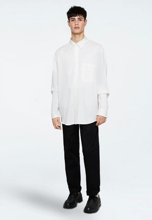 minimum male Pedro langærmet skjorte 3859 Long Sleeved Shirt 4800 Blanc de blanc