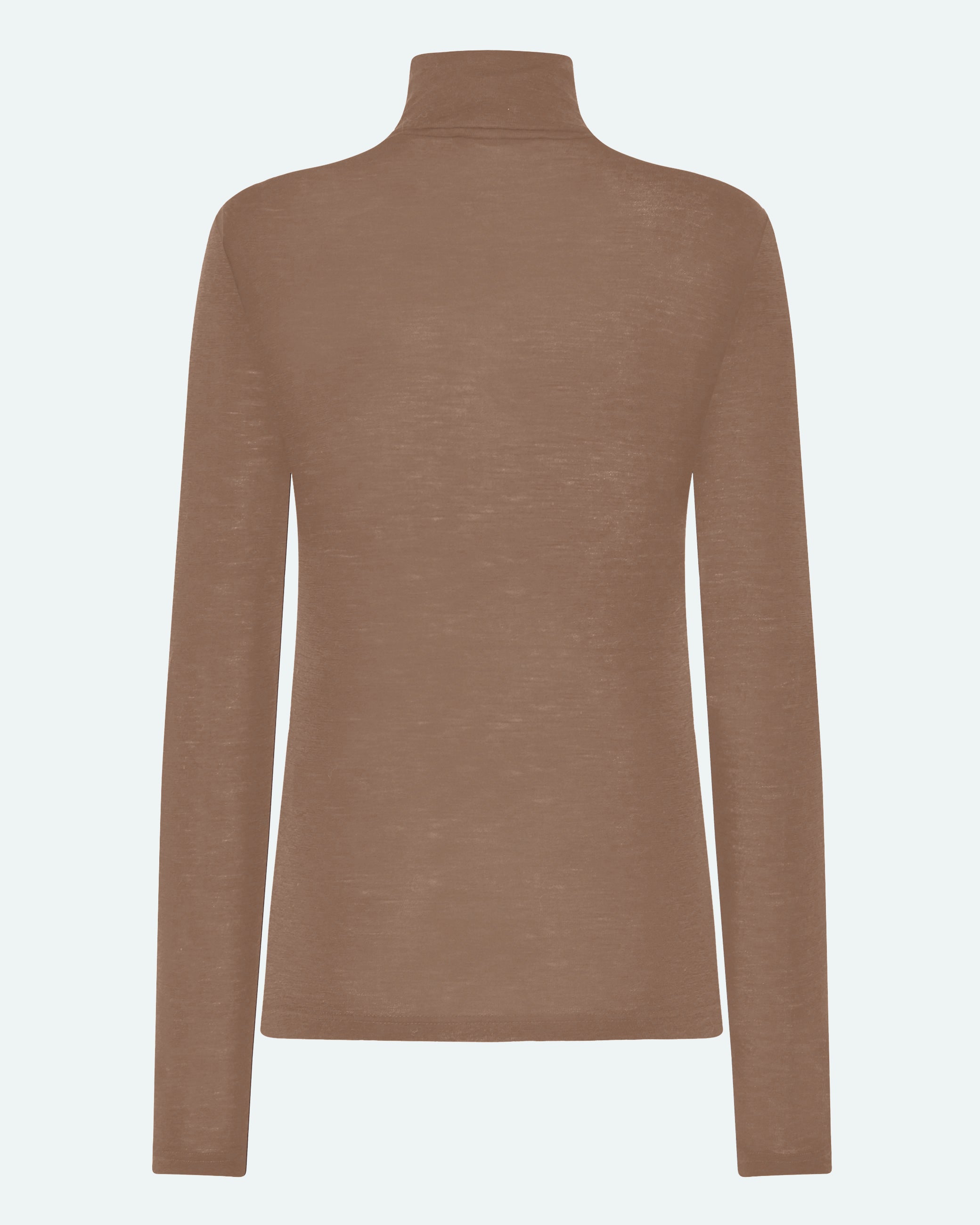 minimum female Pernilles langærmet rullekravetrøje 3736 Turtleneck 1815 Shitake
