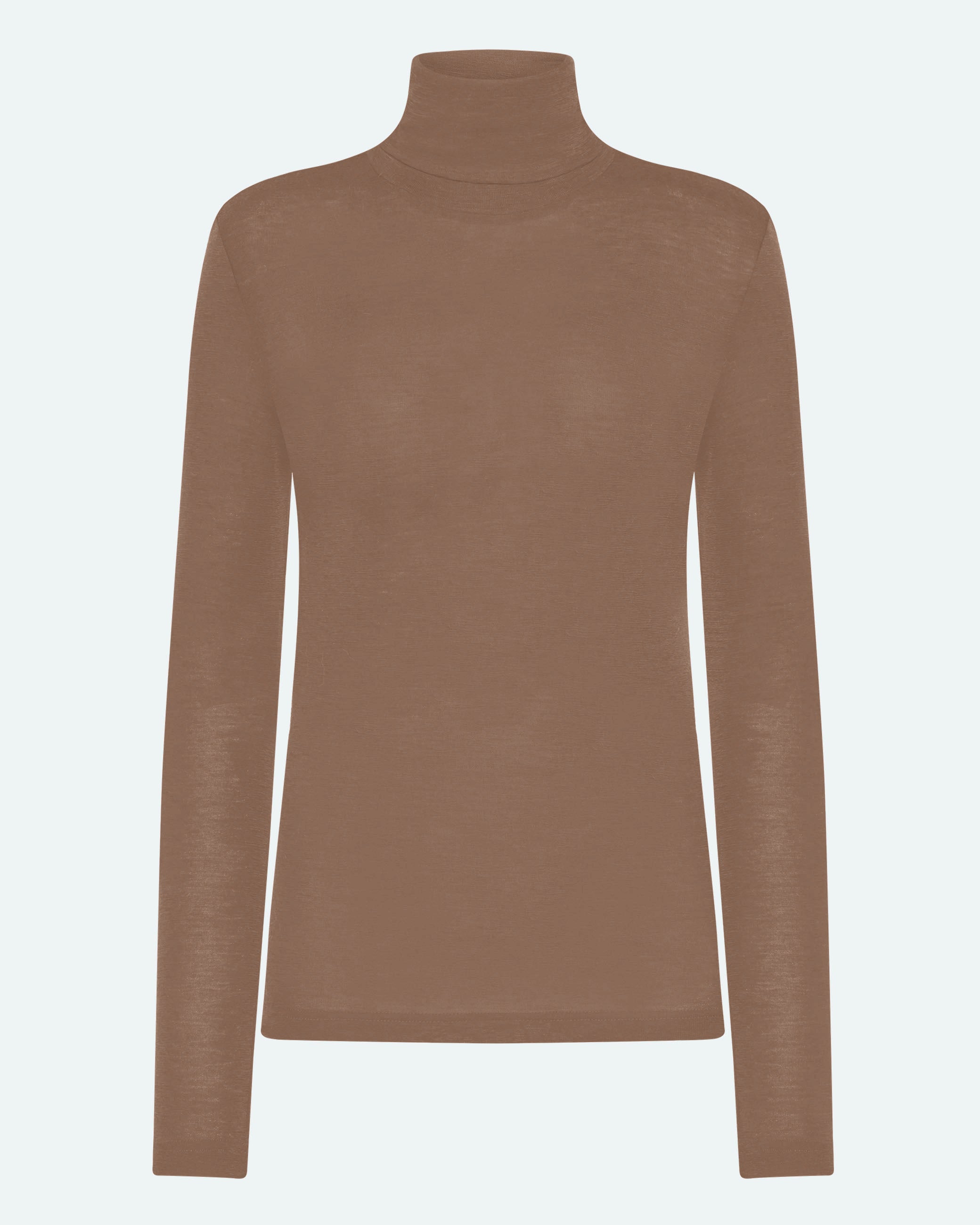 minimum female Pernilles langærmet rullekravetrøje 3736 Turtleneck 1815 Shitake