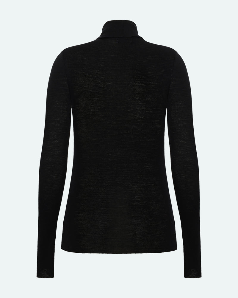 minimum female Pernilles langærmet rullekravetrøje 3736 Turtleneck 999 Black