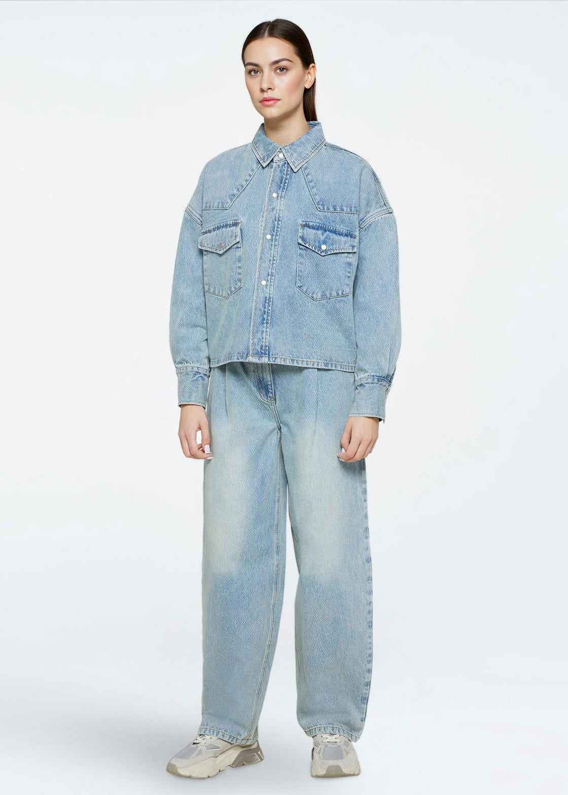 minimum female Piv shirt 4393 Long Sleeved Shirt 1001 Light Blue