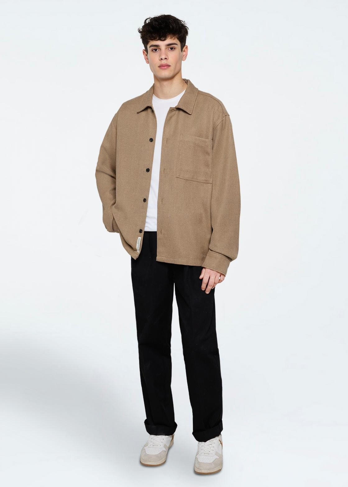 minimum male Ralph shirt 4370 Long Sleeved Shirt 1815 Shitake
