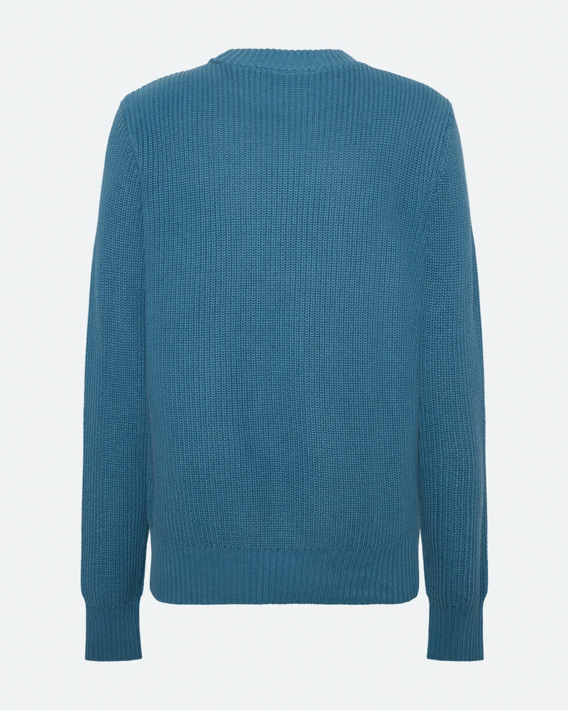 minimum male Rob basic striktrøje G006 GOTS Sweater 2340 Blue Ashes