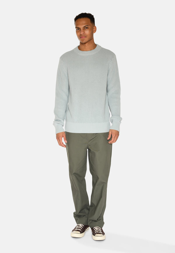 minimum male Rob basic striktrøje G006 GOTS Sweater 4706 Gray Mist