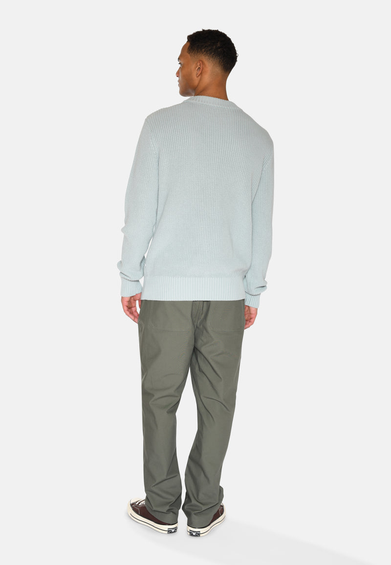 minimum male Rob basic striktrøje G006 GOTS Sweater 4706 Gray Mist