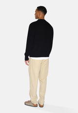 minimum male Rob basic striktrøje G006 GOTS Sweater 999 Black