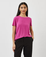 minimum female Rynah 2.0 0281 Short Sleeved T-shirt 2328 Fuchsia Red