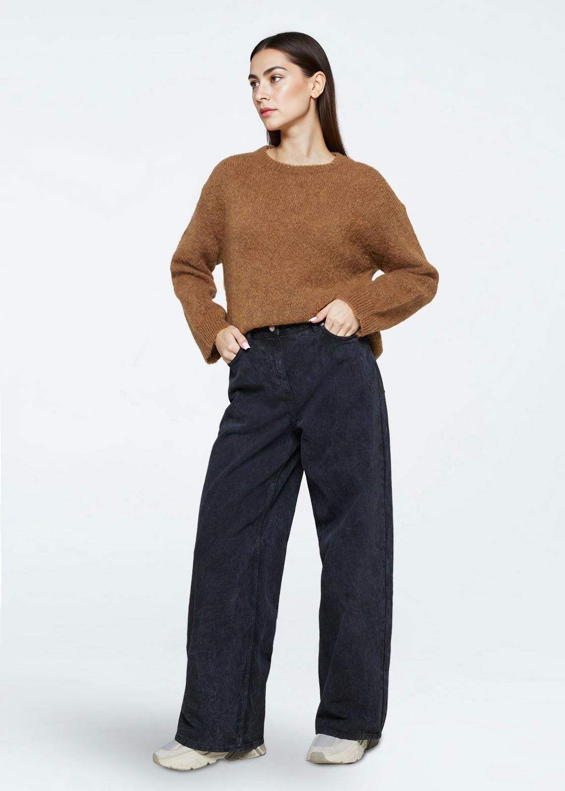 minimum female Sasha knit 3912 Jumper 1137 Cashew