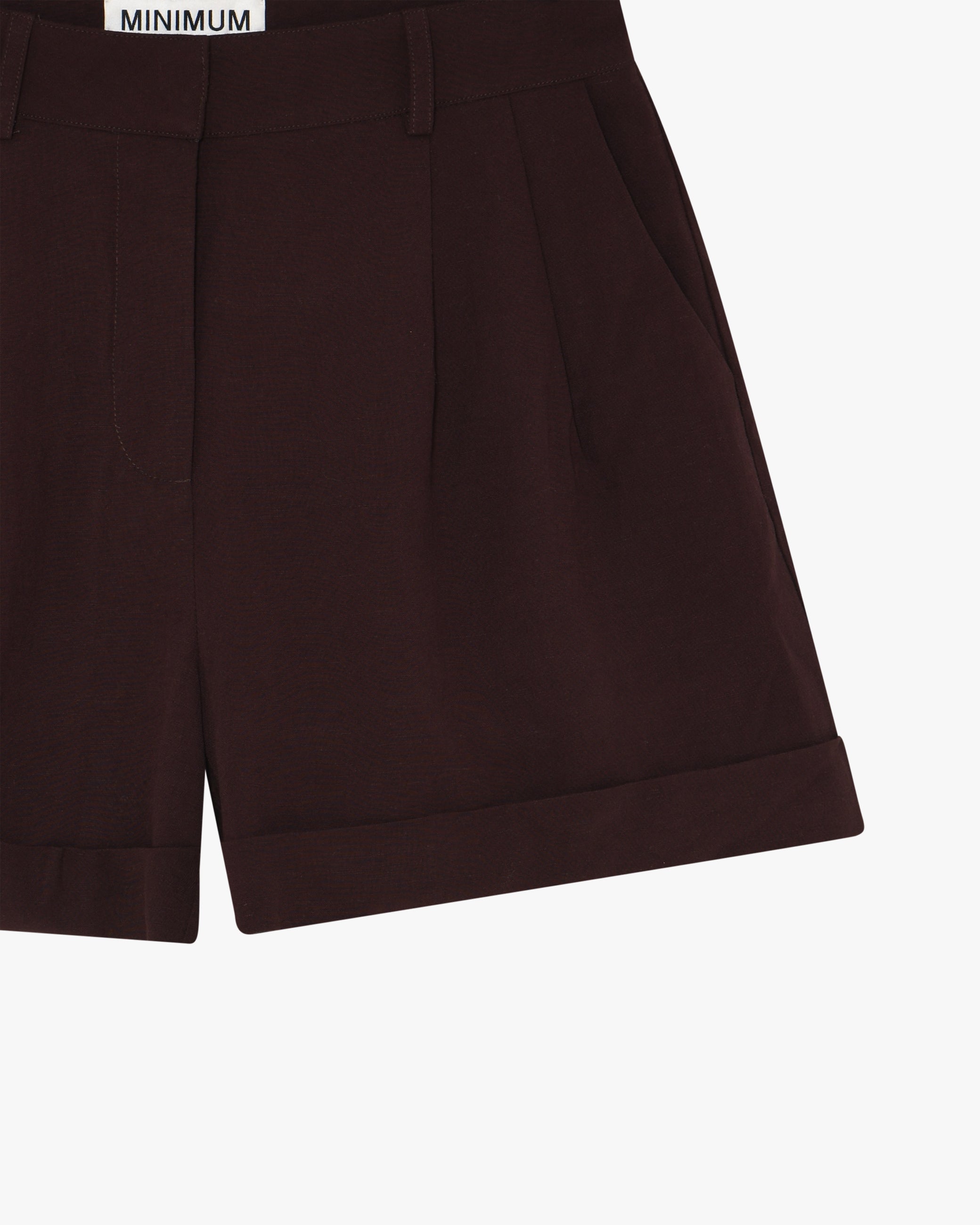 minimum female Selby shorts i hørblanding 3069 Shorts 1910 French Roast