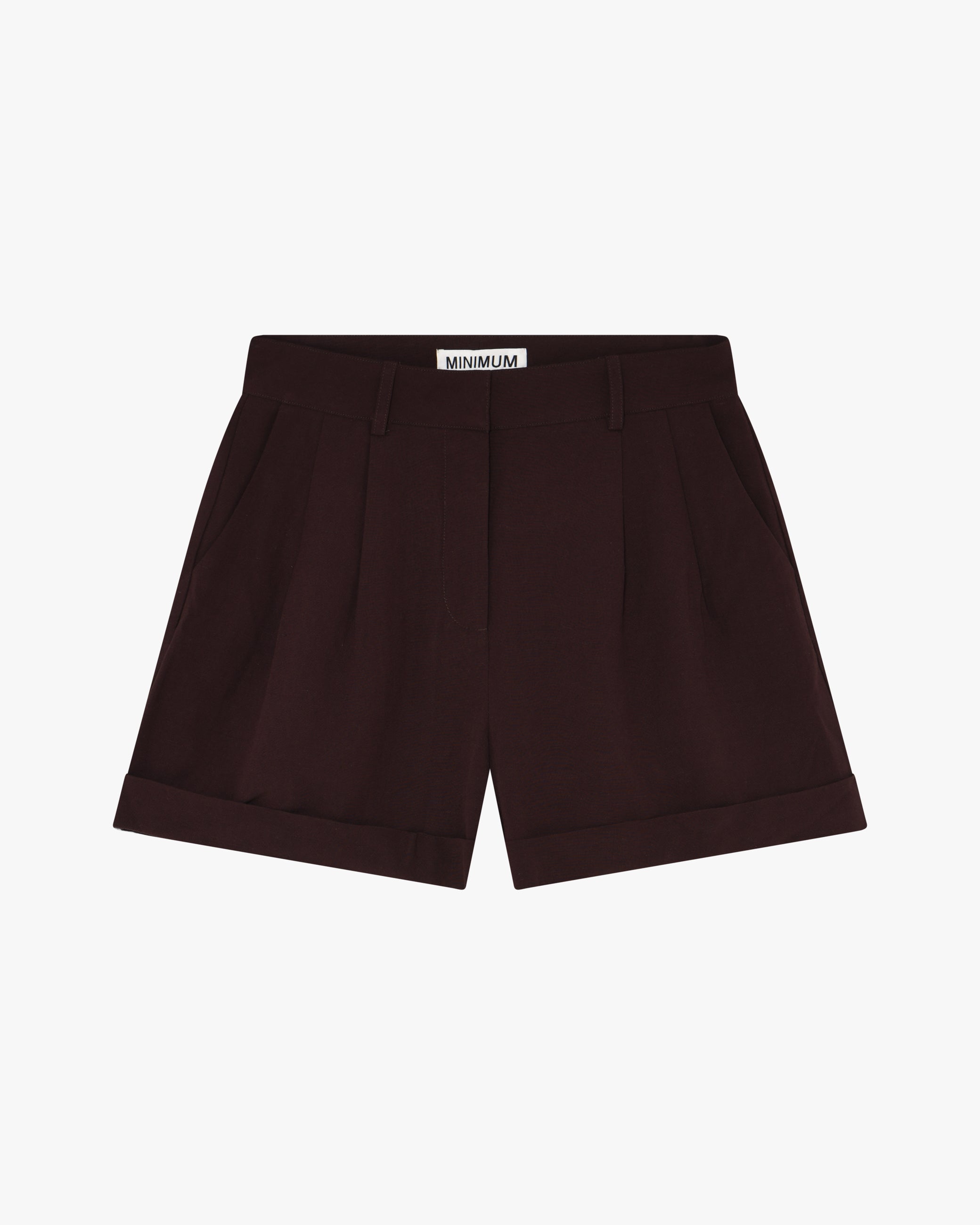 minimum female Selby shorts i hørblanding 3069 Shorts 1910 French Roast