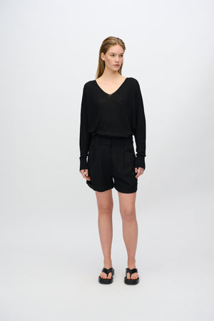 minimum female Selby shorts i hørblanding 3069 Shorts 999 Black