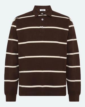 minimum male Tate rugby polo 4456 GOTS Polo 1914 Seal Brown