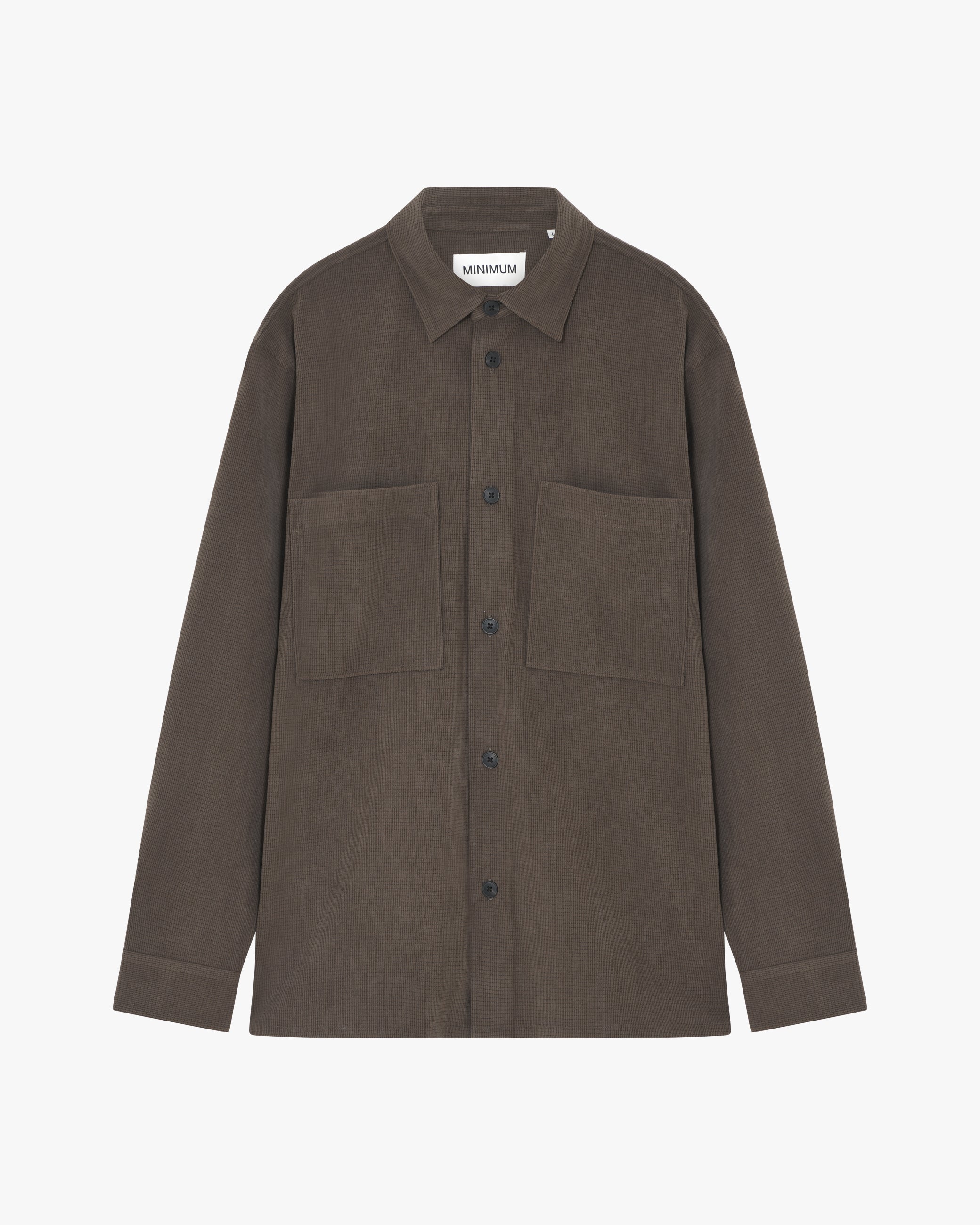 minimum male Titan Overshirt 4361 Long Sleeved Shirt 1619 Fudge