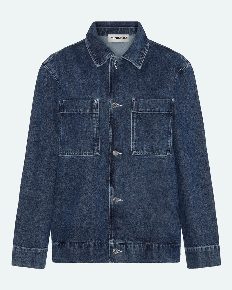 minimum male Trent denimjakke 4198 Jacket 2340 Blue Ashes