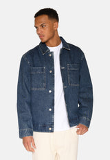 minimum male Trent denimjakke 4198 Jacket 2340 Blue Ashes