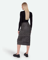 minimum female Unas 3783 Midi Skirt 980 Dark Grey