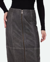 minimum female Unas 3783 Midi Skirt 980 Dark Grey