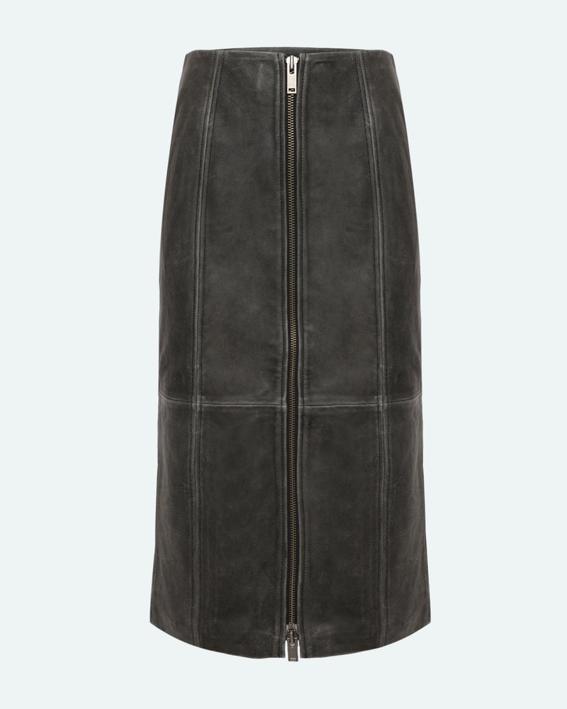 minimum female Unas 3783 Midi Skirt 980 Dark Grey