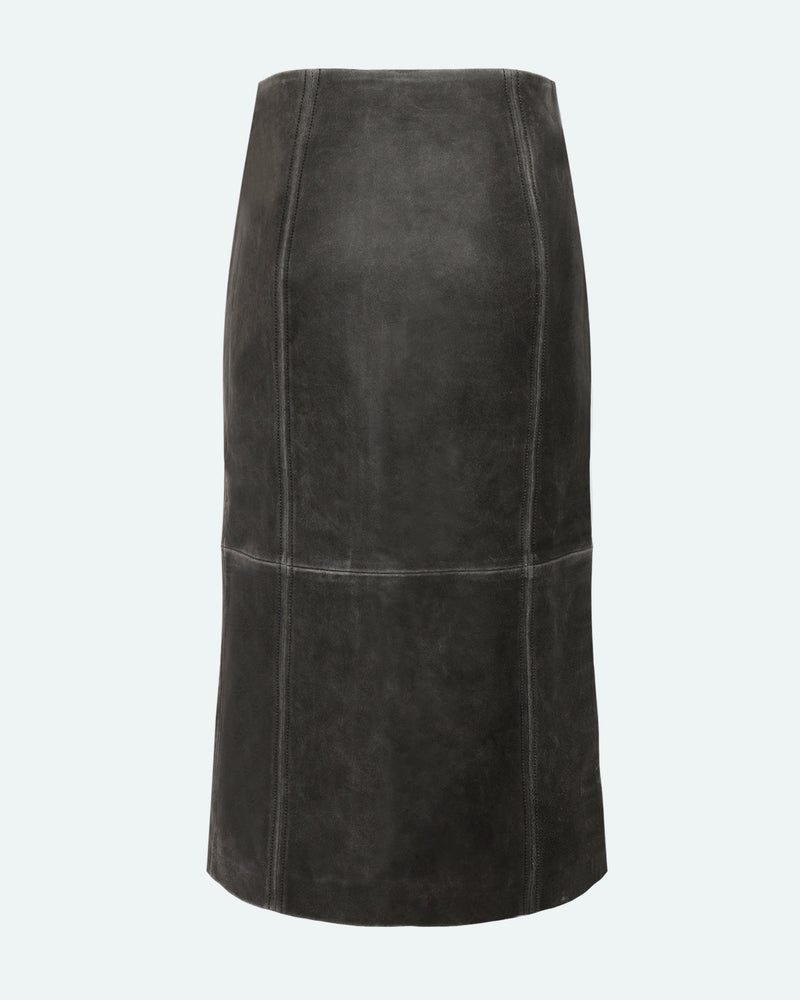 minimum female Unas 3783 Midi Skirt 980 Dark Grey