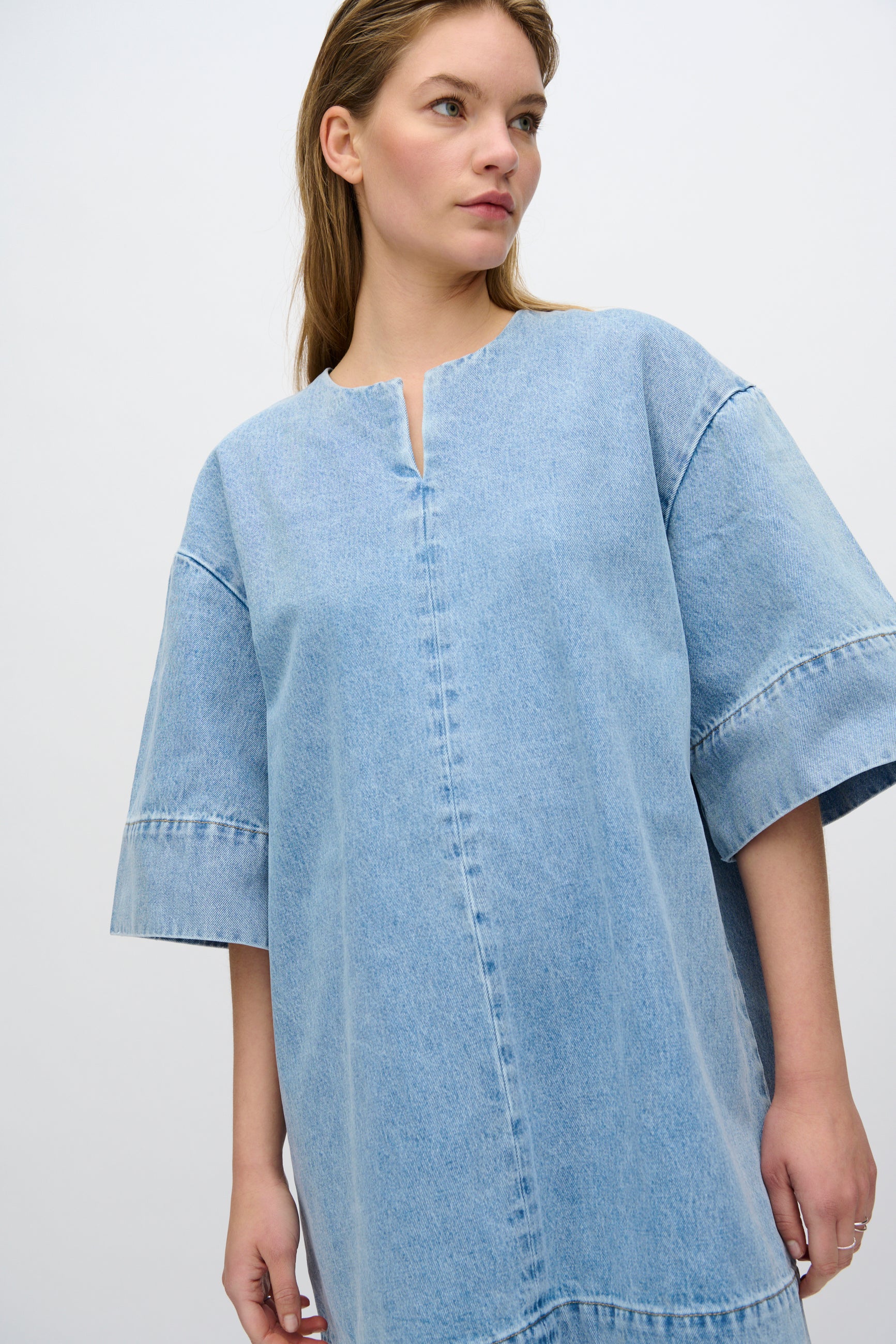 minimum female Wilma denimkjole 4282 Short Dress 1001 Light Blue