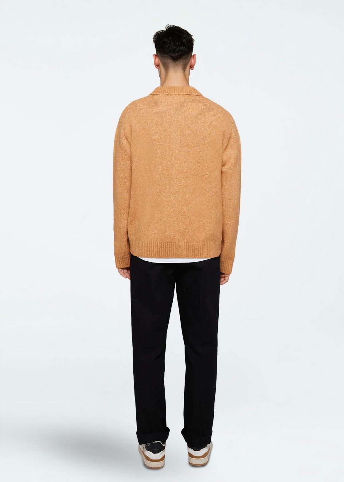 minimum male Zayner 3962 Knit Cardigan 1137 Cashew